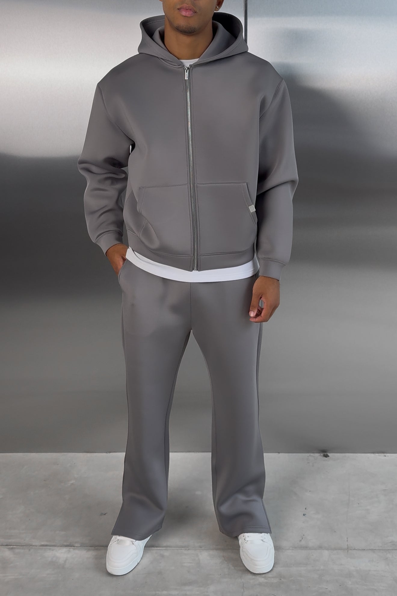 Scuba Split Hem Jogger - Grey